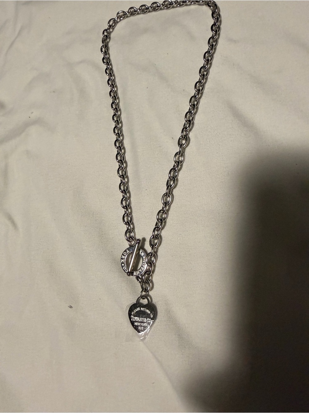 Mini Heart Tag Toggle Necklace